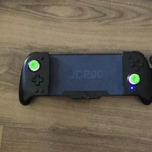 BlackHandheld Console with Ergonomic Design and LED Indicators and case